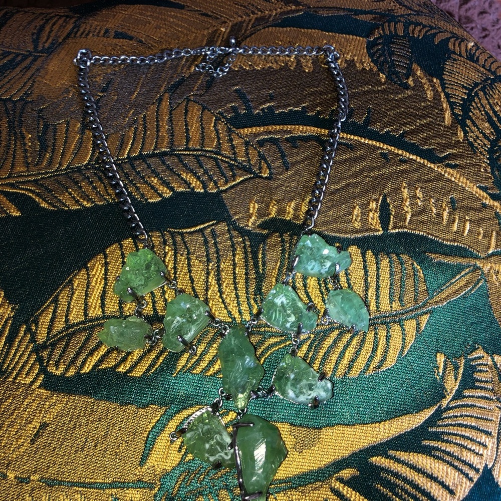 green stone necklace